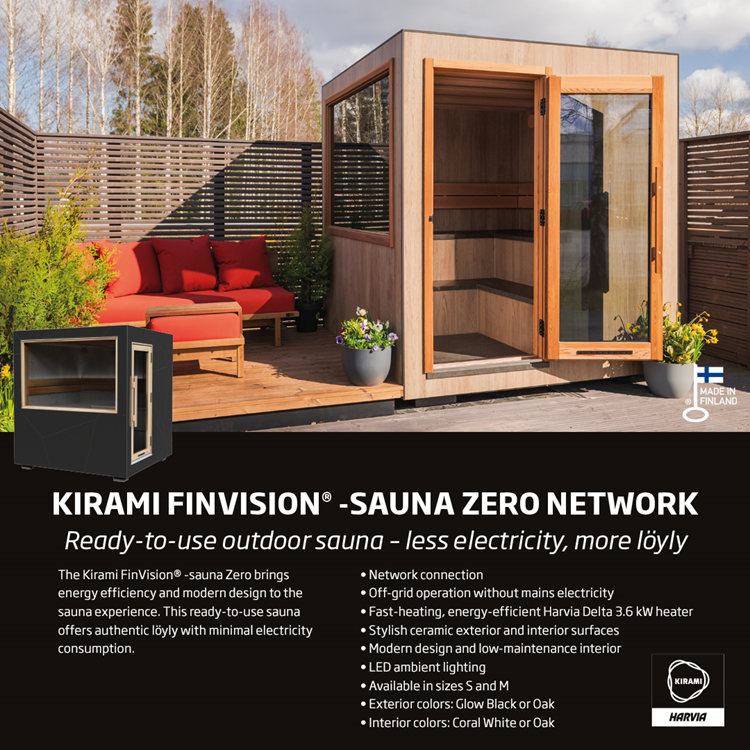 Kirami FinVision® -sauna Zero M network