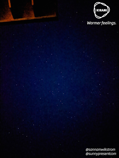 Der Sternenhimmel im letzten Winter - wir freuen uns darauf, den herbstlichen und winterlichen Sternenhimmel vom Badefass aus zu betrachten. | Kirami