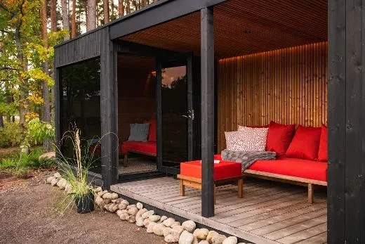 Die Lounge ist in Verbindung mit der Sauna ein wunderbarer Ort zum Abkühlen | Kirami FinVision® -lounge M Misty