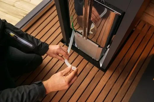 Kirami FinVision® -sauna M Misty, Harvia Virta Combi 10,8 kW - Finnische Sauna