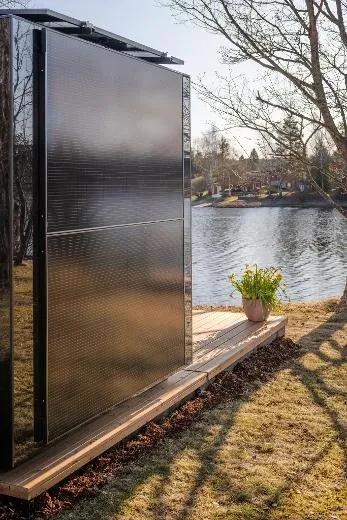 Kirami FinVision® -sauna M Zero (GlowBlack and CoralWhite)_Solarsystem model