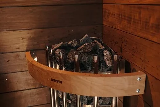 Kirami FinVision® -sauna S Misty,Harvia Glow Corner heater